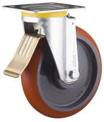 Frenli Döküm Tekerlek (Rulmanlı, Döner Maşalı)