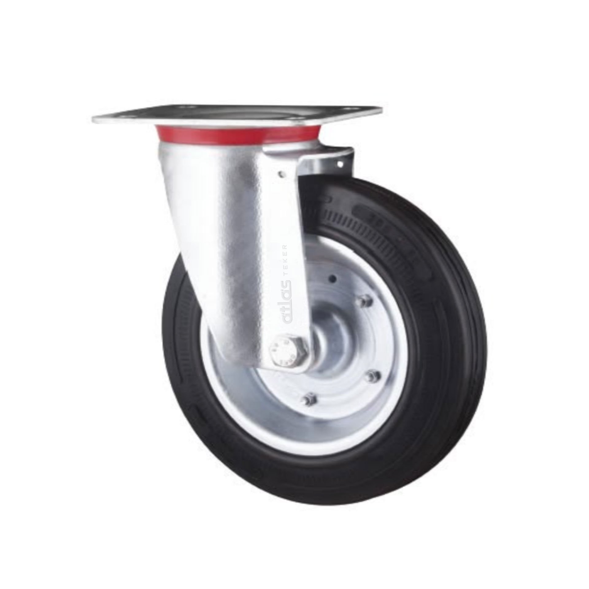 Burçlu Kauçuk Tekerlek (Çelik Jant, Döner Maşalı)