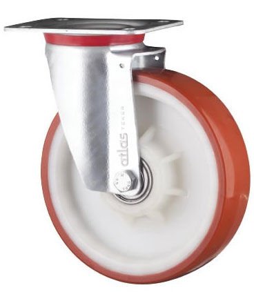 Burçlu Poliüretan Kaplama Tekerlek (Poliamid, Döner Maşalı)